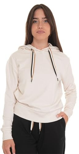 BOSS Women CP Stripe Hoodie mit Logo, Black