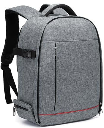 KONO Kamerarucksack Fotorucksack Kamera Rucksack wasserdicht stoßfest Kameratasche für SLR Kamera Objektiv Blitz und Zubehör großer Kapazität Laptop Backpack für die Arbeitsschule College