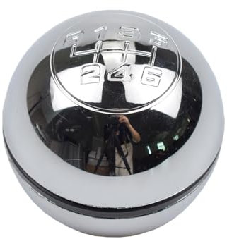Hacreyatu 6 Gang Auto Schaltknauf Schalthebel Schaltkopf für Alfa Romeo Giulietta 2010-On (Brillant Silber)