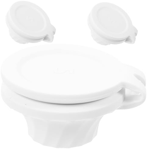 Beavorty 3pc Flip Top Bottle Emptying Kit - Upside Down Caps for Condiment Bottles - White TPE Can Clamshell
