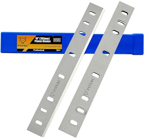 FOXBC 10 Inch Planer Blades for Ryobi AP10 Planer - Set of 2