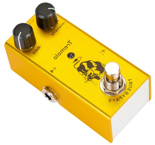 BESTonZON Tremolo Gitarreneffektpedal Aus Legierung Mit True Bypass Einstell Und Rate Regler Klassisches Röhrentremolo Für Gitarre