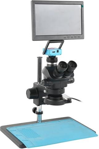 Monitor LCD De 10,1 Pulgadas, 11,6 Pulgadas, 1080P, 48MP, 2K, 4K, Cámara De Vídeo HDMI, 50X, 100X, Juego De Microscopio Trinocular Estéreo De Laboratorio Industrial(10.1 Inch,48MP 2K 4K HDMI USB-02)
