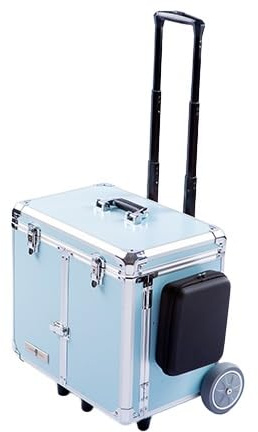 PodoMobile MIDI Fußpflegekoffer mit Trolley und 2 Steckdosen - Blau