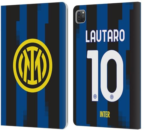 Head Case Designs Offizielle Inter Milan Lautaro Martínez 2023/24 Spieler Home Kit Leder-Wallet-Hülle Kompatibel mit Apple iPad Pro 11 2020/2021 / 2022