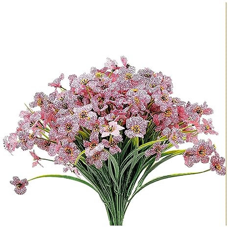 CWLPSL Künstliche Blumen, künstliche Blumen, 1 Bündel, künstliche Simulation, Veilchen, Blumenstrauß, romantisch, verschleißfester Kunststoff für UV-beständiges Dekor (gelb)