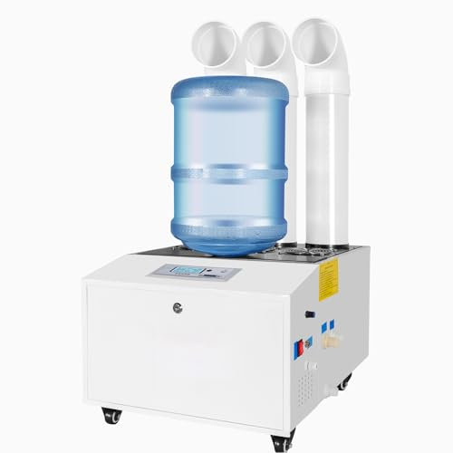 Automatic Ultrasonic Industrial Agricultural Humidifer 35000ml/h Highest Cool Mist Output Humidity Adjustable Stainless Steel Commercial Humidifier for Factory Workshop Warehouse Greenhouse