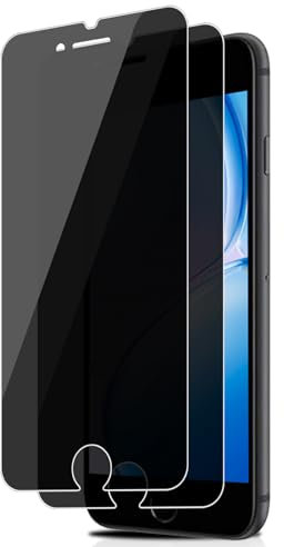 Agedate für Panzerglas Sichtschutz für iPhone 6/6s/7/8/SE, 2 Stück Sichtschutzfolie für iPhone SE 2022 Schutzglas Privacy, Anti-Spy Kratzfest Displayschutz, Panzerfolie für iPhone 8 Blickschutzfolie