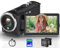 Gcasio 2.7K Video Camera Camcorder QHD 50MP YouTube Vlogging Camera 16X Digital Zoom Webcam 270 Degree Rotation Screen Camcorders with 32G SD Card and 2 Batteries Recording While Charging