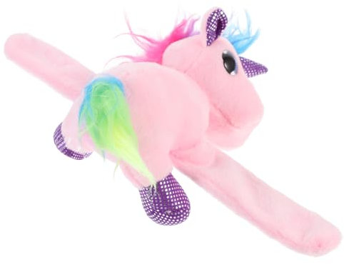 BESTonZON Plüsch Einhorn Üsch Einhorn Schnapparmband Für Kuscheliges Einhorn Slap Armband Für Kindergeburtstag Mitgebsel Und Party Favoriten Tiermuster Armbänder Gastgeschenk Kindergeburtstag