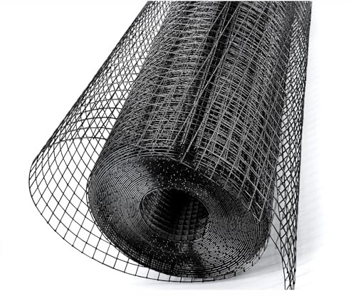METAMESH Schwarzes Hardware-Tuch, 1,3 cm, 6,2 x 30,5 m, 19 Gauge, geschweißtes Netzgewebe