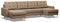 Mebligo - Ecksofa mit Schlaffunktion und 3 Bettkasten ELMA 294x92x140 (BxHxT) Braun - Couch U Form, U Sofa Wohnzimmer Sitz mit Bonellfedern, Sofas & Couches, Eckcouch, Eckschlafsofa