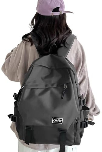 Clufar Rucksack Herren Damen Grau Causal Schulrucksack Teenager Jungen Wasserdicht Schultasche Mädchen Cityrucksack Schulranzen School Bag Daypack für Freizeit Reisen Schule Arbeit,Grey