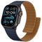 Anlinser Magnetbänder Kompatibel mit Apple Watch Armband 49mm 46mm 45mm 44mm 42mm, Doppelseitiges Wendbares Ersatzband für iWatch Ultra 2 Serie 10/9/8/7/6-1 SE (Braun/Indigo)