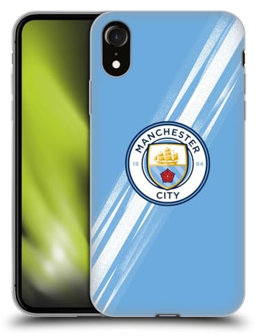 Head Case Designs Officially Licensed Manchester City Man City FC Home 2025/26 Badge Kit Gel Case [Military Grade Protection] Compatible With Apple iPhone XR