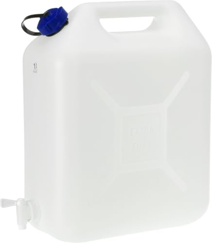 Muddy Hands Plastic Water Carrier with Tap & Handle – Food Grade Jerry Can for Camping, Garden & Outdoor Use – Portable Fluid Container (20 Litre)
