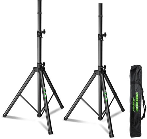 NiuNyuNeu Lautsprecher-Stativ, höhenverstellbar von 100 cm bis 180 cm, PA-DJ-Party-Stativ, Lautsprecherständer, 35 mm, kompatibler Einsatz mit Tragetasche, 1 Paar