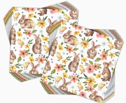 40 Stück Servietten Ostern Frühling 33x33cm, Tischdeko Ostern Servietten, Osterservietten Mit Motiv, Küche Oster Tischdeko, Passend Für Restaurant, Party Oder Mehr