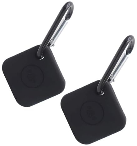 POPETPOP Smart Cover Silicone Case 2Pcs Black for Tile Mate Pro Key Finder Protective Accessory