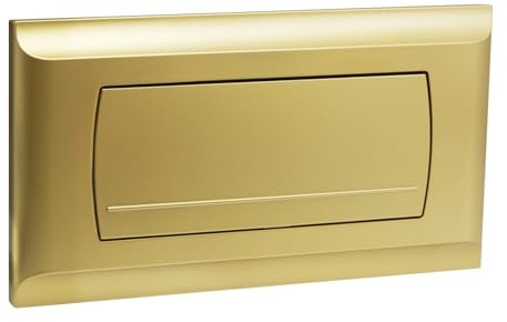 Empyreal WC Drückerplatte für Geberit 200F, 115222111 (Gold Matt) | Betätigungsplatte Ersatzteile für UP-Spülkasten, mit Spülhebel-Set und Montageschrauben, 340 x 185mm