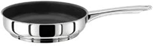 Stellar S119 Bratpfanne 24 cm Supra-Antihaftbeschichtung, Edelstahl, Silber/schwarz, 46.7 x 27.3 x 12.9 cm
