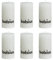 Bolsius 103867590302 Bolsius Stumpenkerze 'RUSTIK', Ø 7 x 13 cm, weiß (6er Pack)