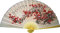 Large 60 Folding Wall Fan - Purity Blossoms - Original Hand-painted