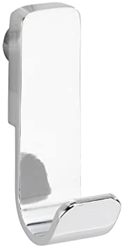 WENKO Wandhaken Premium 2er Set - 2er Set, Kunststoff (ABS), 2 x 7.5 x 4 cm, Chrom