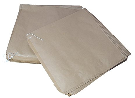 Große Kraft-Papiertüten, 250 x 250 mm, für Obst, Gemüse, Lebensmittel, Sandwiches, Braun, 100 Stück