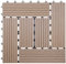 Mendler WPC Bodenfliese Rhone, Holzoptik Balkon/Terrasse, 11x je 30x30cm = 1qm versetzt - Basis Teak