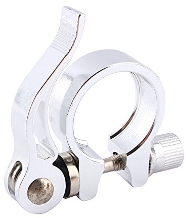 Bike Quick Release Seat Post Clamp, Seat Post Pink Quick Release Skewers Seat Post with Clamp Lever Fit for 30.4/30.8/31.6mm MTB Bicycles (Color : Silver-31.8) Cycling Bicycles and Spare Parts