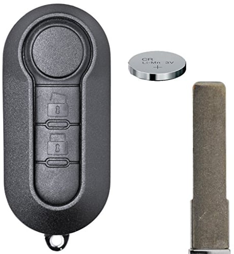 Klapp Schlüssel Gehäuse Funkschlüssel Fernbedienung Autoschlüssel 2 Tasten Rohling + Batterie ab 2006 für FIAT/Iveco