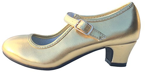 La Señorita Chaussures Flamenco Espagnol Or Princesse de Danse (Taille 28-18 cm)