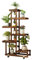 Scala Portavasi Scaffali Porta Fiori Piante da Interno Esterno Giardino in Legno Supporti per Piante Rack con Ruote Fioriera Vaso Scaffale Patio Balcone Espositore Decorativa Portaoggetti