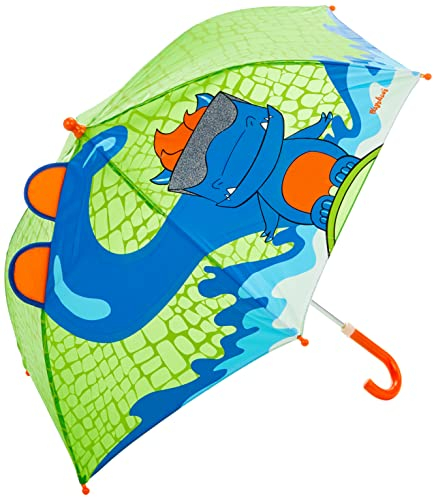 Playshoes Stockschirm mit kindgerechtem Mechanismus Unisex Kinder,3D Dino,original