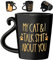 Katzen-Kaffeetasse für Katzenliebhaber – Katzenmutter Geburtstagsgeschenke für Frauen – verrückte Katze Dame Tasse Geschenk für Mutter, Kollegen – My Cat & I Talk About You – 2-seitig, 340 ml