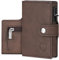 Tomylv Portefeuille Homme Blocage RFID Pop Up Cuir Porte Carte, Porte Carte Bancaire - 8 Cartes, Couche de Billets, Fermeture Boutonnée, Poche à Monnaie Zippée, Emballage de Boîte Cadeau - Marron