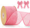 jijAcraft 6cm Juteband mit Draht Rosa: Breit Geschenkband für Schleifen 10M Schleifenband zum Basteln Jute Dekoband für Kranz Geschenk