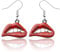 PLITI Rocky Horror Show Ohrringe - inspiriertes Horrorfilm-Themen Geschenk für Fans, Rote Lippen, Edelstahl