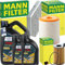 Inspektionspaket + FUCHS 5W-30 Motoröl passend für A6 C7 A7 4G 3.0 TDI