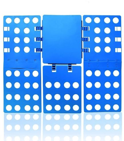 Trimming Shop T Shirt Folder Fast Speed Adult Clothes Shirt Folder, Blue | Shirt Folder Organiser Flip Durable Plastic Folding Board Laundry Folders for Clothing Easy & Fast Folding for Adults & Kids