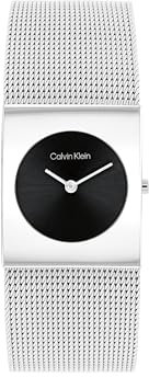 Calvin Klein Orologio Con Movimento Al Quarzo A Due Lancette da Donna Collezione CK PULSE con Cinturino in Maglia Metallica in Acciaio Inossidabile, 25100061, Nero