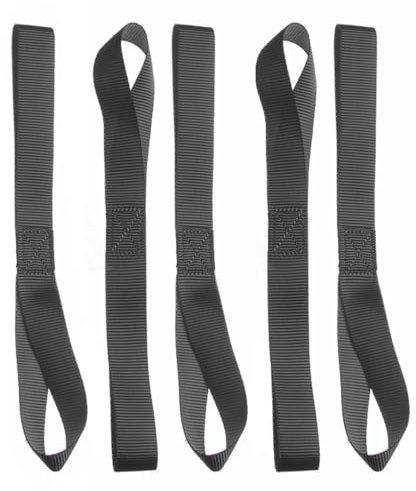 5 Stück Zurrschlaufen - Schlaufen 30 cm Doppelschlaufen Rundschlinge Halteband zur Befestigung bei Transport Motorrad, Ladungssicherung