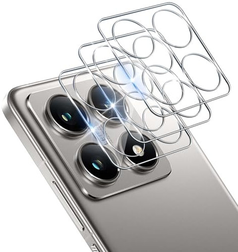 Xunzii 3 Pezzi Pellicola Fotocamera per Xiaomi Mi 14T Pro 5G, Durezza 9H Vetro Temperato Camera Protezione Lente, Anti Graffi Senza Bolle HD Trasparenza Lente Protettiva Film