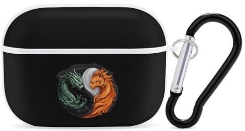 Yin And Yang Tiger Dragon Printed Bluetooth Earbuds Case Colorful Wireless Headphones Covers Compatible With AirPods Pro 2