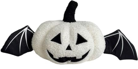 Ancsttu Halloween Kürbis Kissen, Halloween Plüsch Kürbis Kissen 45cm Dekokissen Überwurfkissen Wurfkissen Für Sofa Bett Auto Schlafzimmer Esstisch Schreibtisch