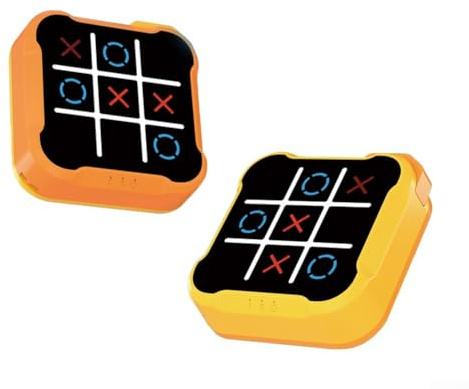 Electronic Toe Game Long Travel Educational Game Console (Yellow+Orange)