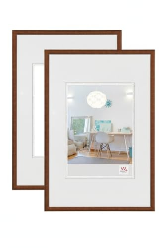 walther design Bilderrahmen Bronze 20x30 cm 2er Pack New Lifestyle Kunststoffrahmen KV030JD