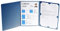 Exacompta 48602B Bewerbungsmappe ELEGANCE in Leinen Optik. Aus starkem Colorspan-Karton 3-teilig mit 1 Klemmschiene für DIN A4 blau