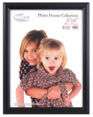 Inov8 8 x 6-Inch British Made Traditional Picture/Photo Frame, Value Black